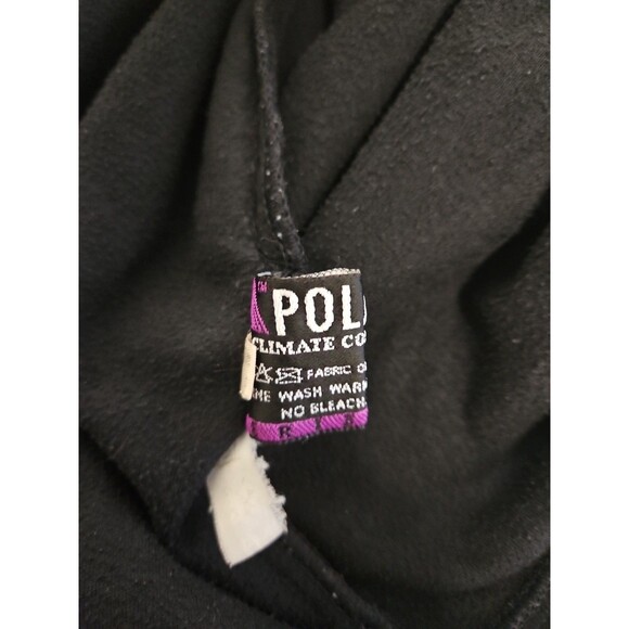 Vintage Jack Wolfskin Polarsystem Black Button-Up Fleece Sz LG Look At Measuring - Picture 7 of 12